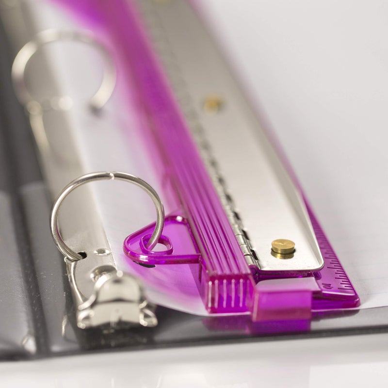 Officemate Ring Binder Hole Punch, Pink,Teal,Smoke, Pack of 3 (90114) - Image 5